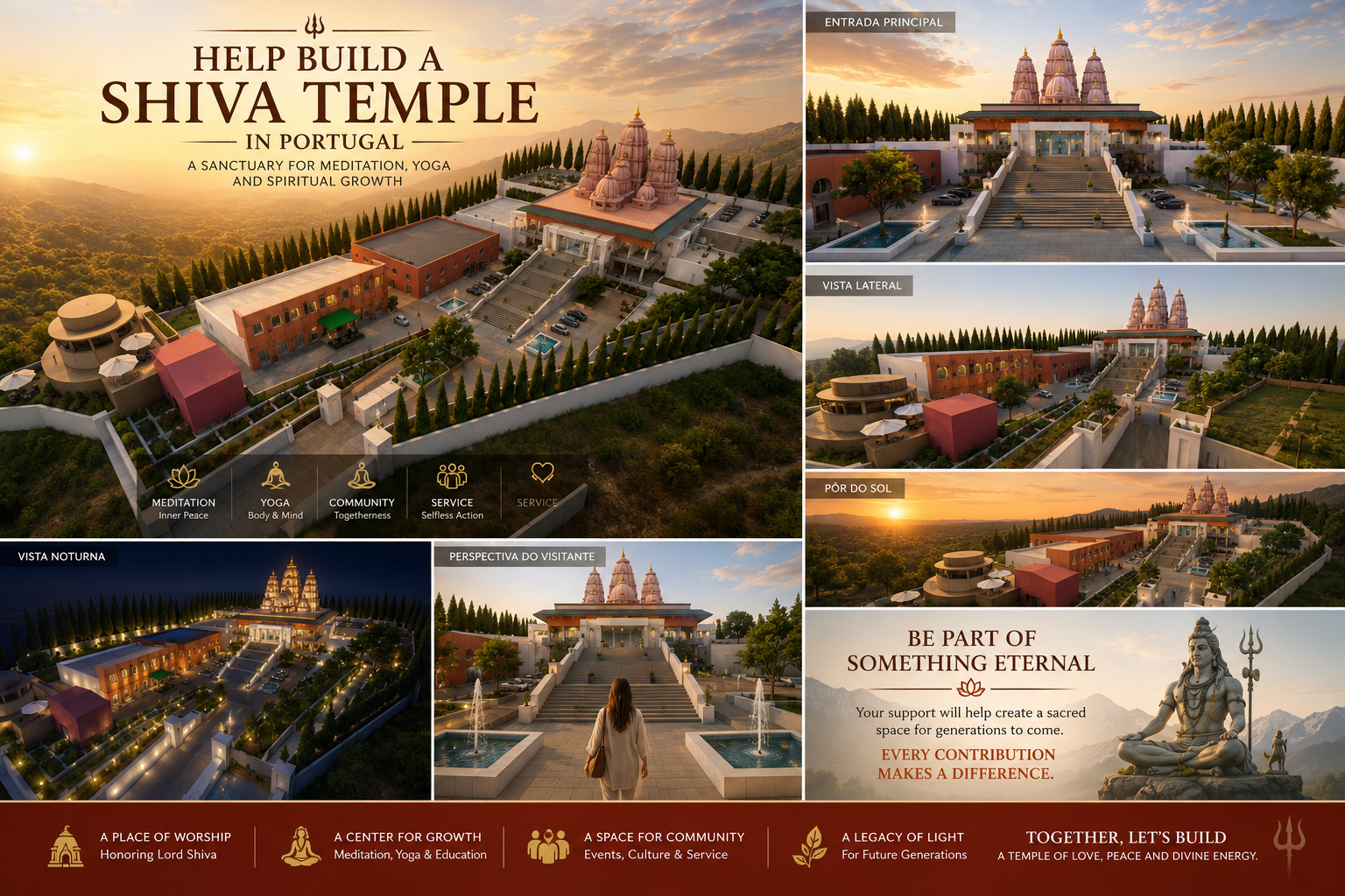 Architectural vision of the future Shiva Temple