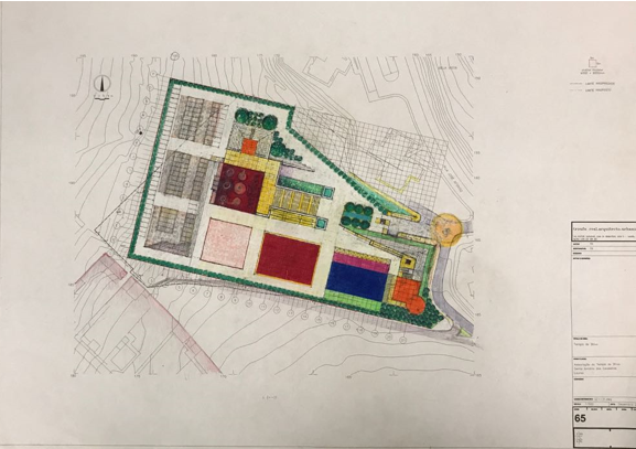 Architectural site plan for the future Shiva Temple