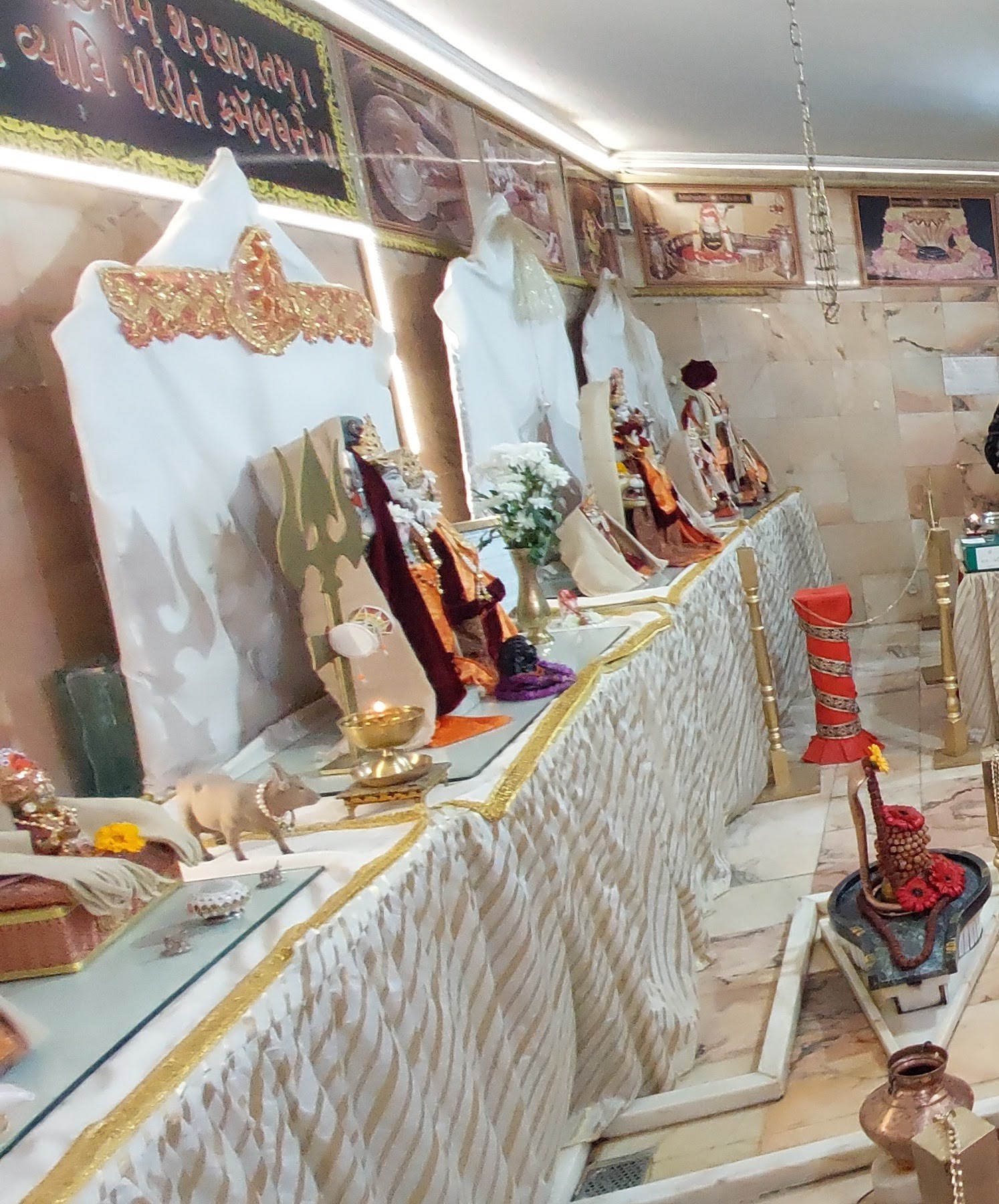 Shivalaya interior at Shiv Mandir Portugal